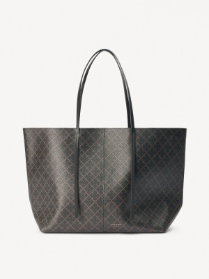 By Malene Birger Abi Printed Tote Laukut Tumman | FI_BB96532