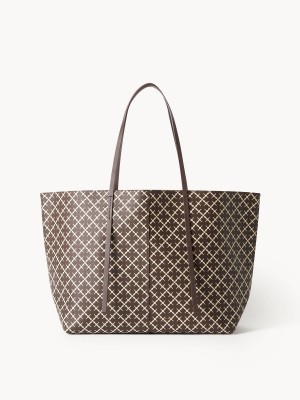 By Malene Birger Abi Printed Tote Laukut Ruskea | FI_BB91085