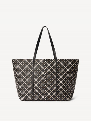 By Malene Birger Abi Printed Tote Laukut Mustat | FI_BB56149