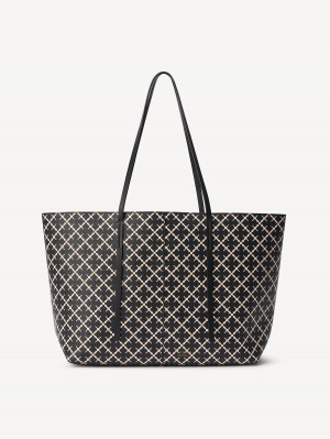 By Malene Birger Abigail Printed Tote Laukut Mustat | FI_BB62684