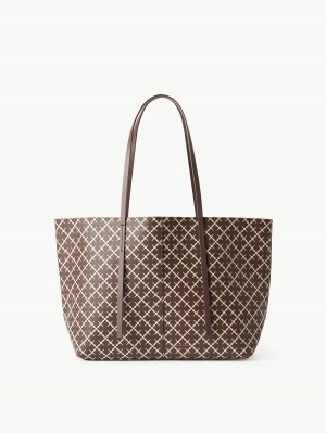 By Malene Birger Abigail Printed Tote Laukut Ruskea | FI_BB61839