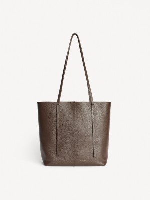 By Malene Birger Abilso Leather Tote Laukut Kahvi | FI_BB59381