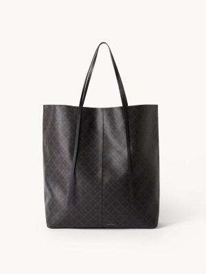 By Malene Birger Abrille Printed Tote Laukut Tumman | FI_BB72329