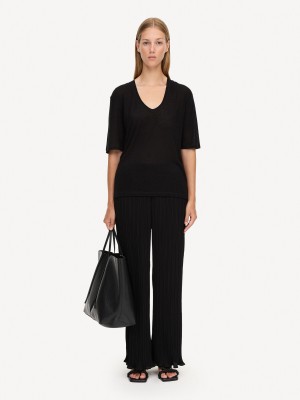 By Malene Birger Amaringa T-shirt Topit Mustat | FI_BB44968