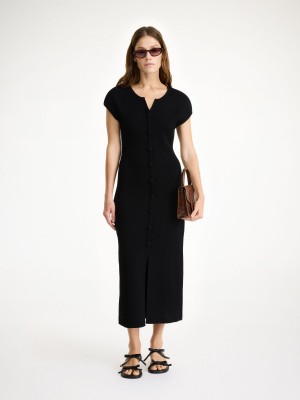 By Malene Birger Bielas Maxi Dress Neuleet Mustat | FI_BB87760