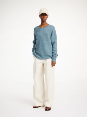 By Malene Birger Briella Mohair-blend Sweater Neuleet Cool Water | FI_BB25670