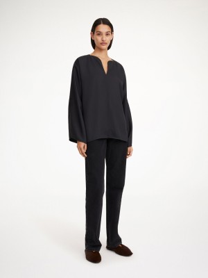 By Malene Birger Calias Tunic-style Blouse Paidat Mustat | FI_BB81474