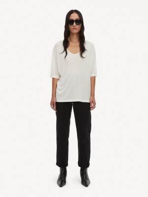 By Malene Birger Cevina Oversized T-shirt Topit Valkoinen | FI_BB45556