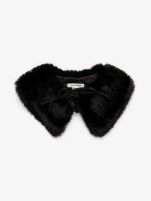 By Malene Birger Cowie Faux Fur Collar Huivit Mustat | FI_BB10100