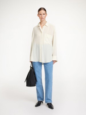 By Malene Birger Derris Organic Silk Paidat Valkoinen | FI_BB92940