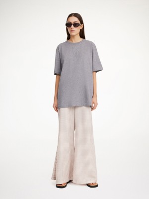 By Malene Birger Fayeh Organic Cotton T-shirt Topit Harmaat | FI_BB97878