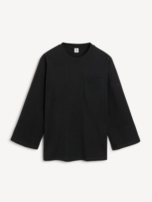 By Malene Birger Fayeh Oversized Longsleeve Topit Mustat | FI_BB79428