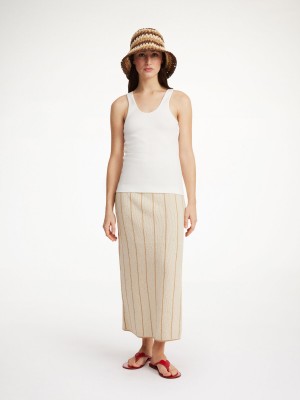 By Malene Birger Hercula Maxi Skirt Neuleet Oyster Gray | FI_BB92848