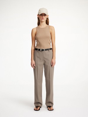 By Malene Birger Igda Straight-leg Suorat Housut Shitake | FI_BB92118