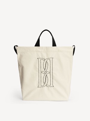 By Malene Birger Shayan Organic Cotton Tote Laukut Valkoinen | FI_BB83065