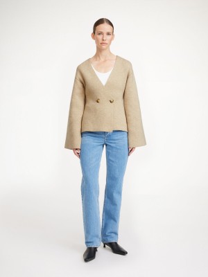 By Malene Birger Tinley Wool Cardigan Neuleet Beige | FI_BB20788