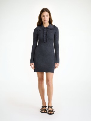 By Malene Birger Tonai Merino Wool Dress Neuleet Harmaat | FI_BB46323