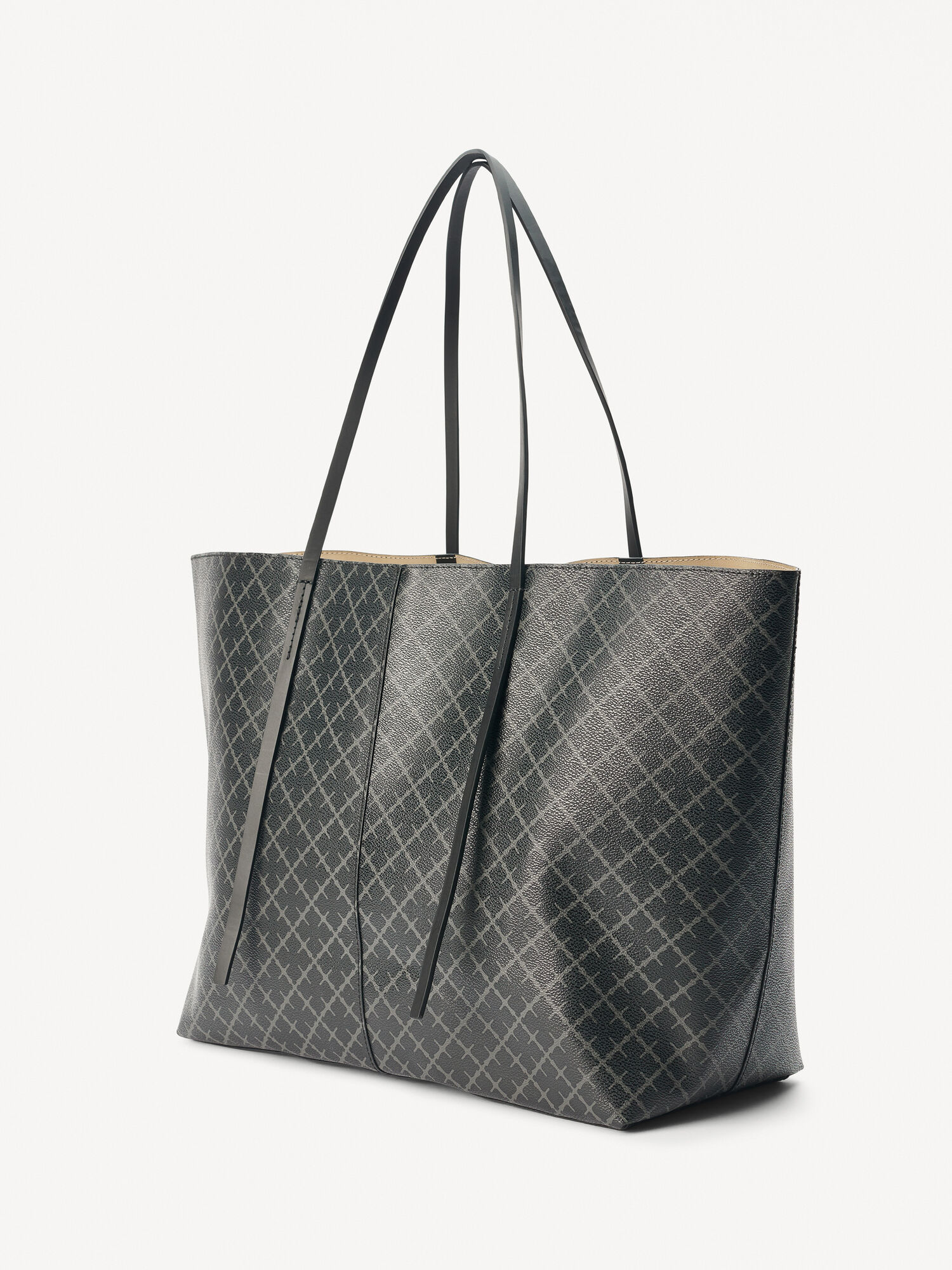 By Malene Birger Abi Printed Tote Laukut Charcoal | FI_BB83789