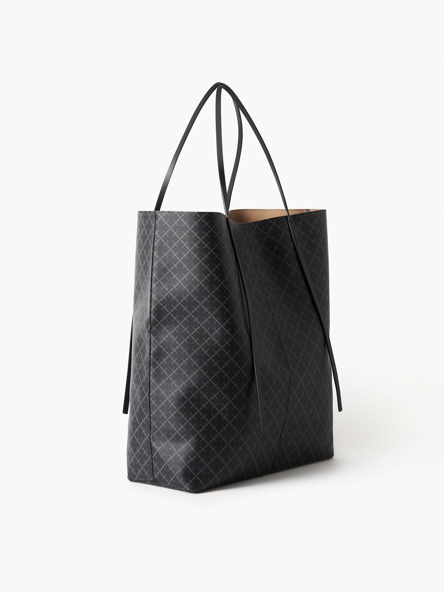 By Malene Birger Abrille Printed Tote Laukut Charcoal | FI_BB21818