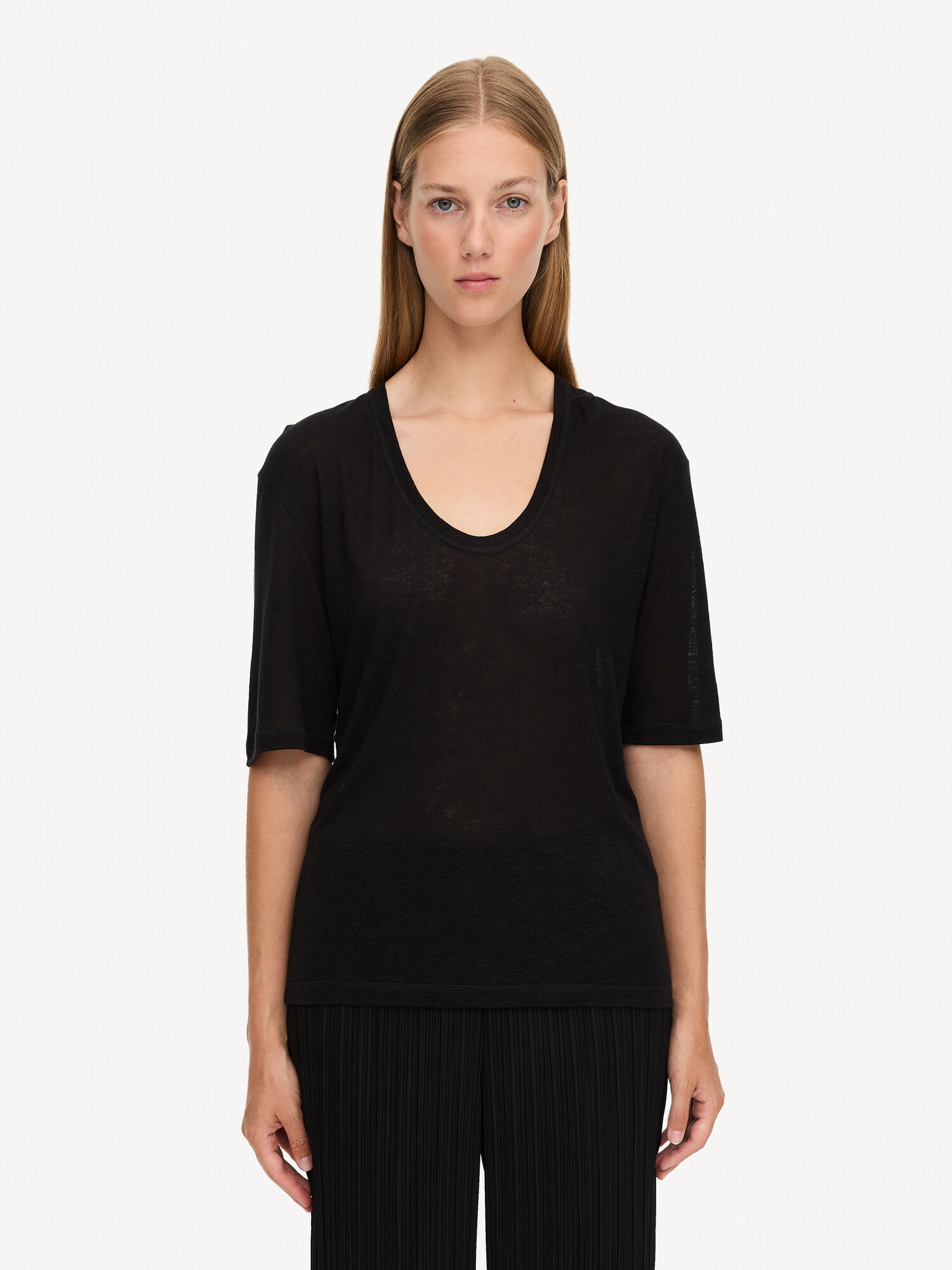 By Malene Birger Amaringa T-shirt Topit Mustat | FI_BB44968