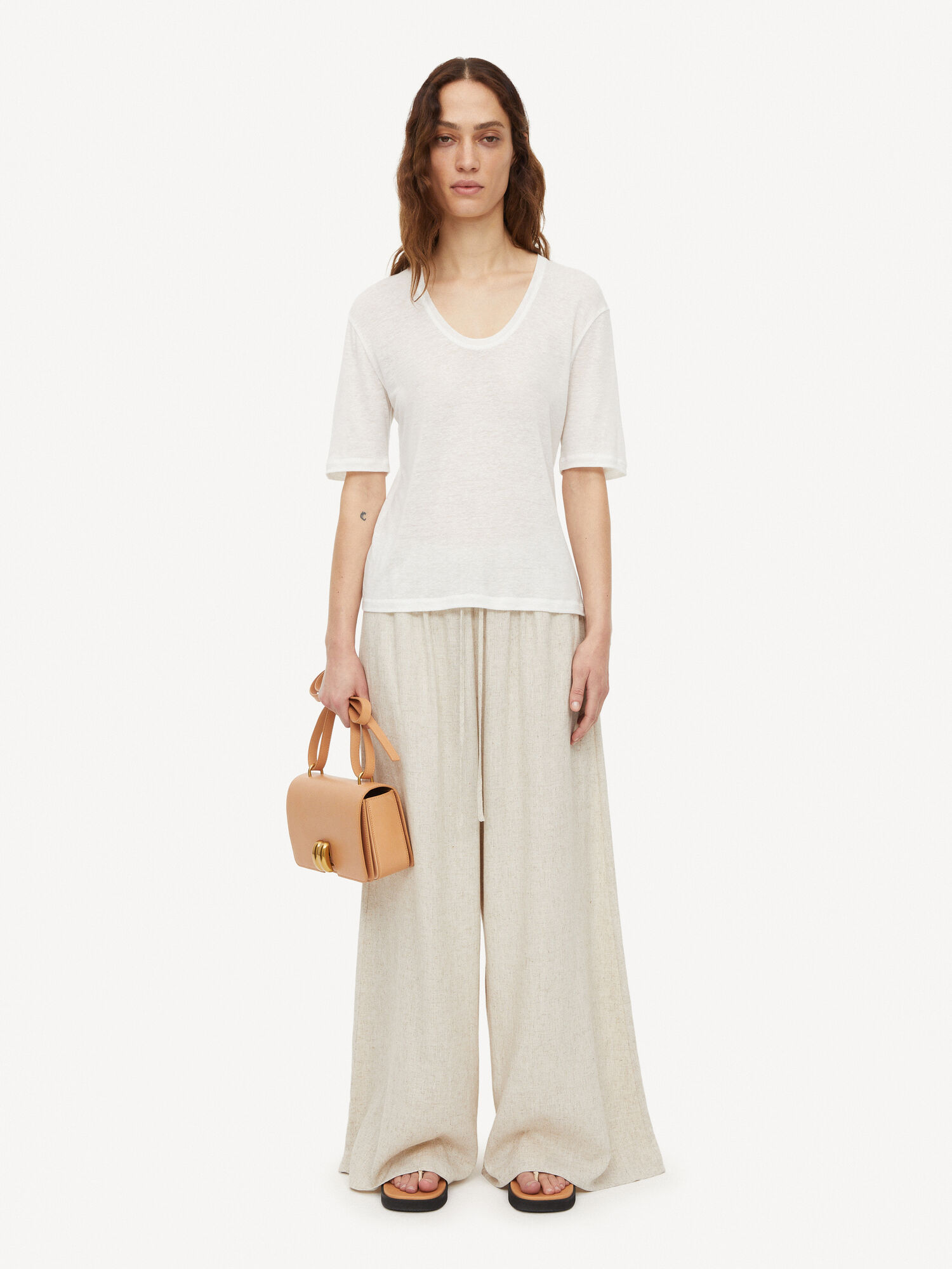 By Malene Birger Amaringa T-shirt Topit Valkoinen | FI_BB69880