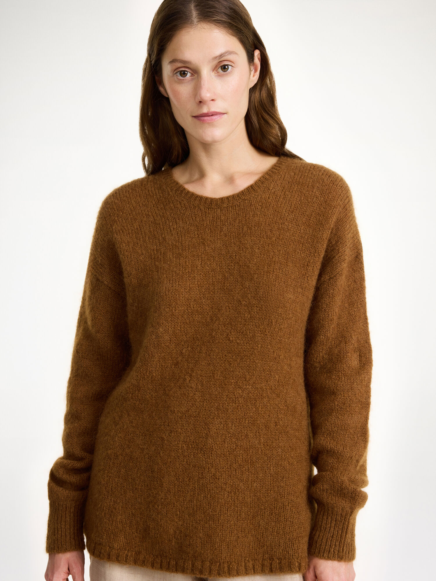 By Malene Birger Briella Mohair-blend Sweater Neuleet Bison | FI_BB68246