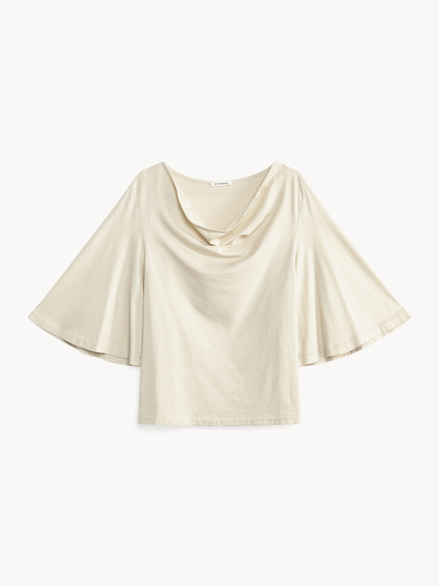 By Malene Birger Bryar Organic Cotton T-shirt Topit Oyster Gray | FI_BB77700