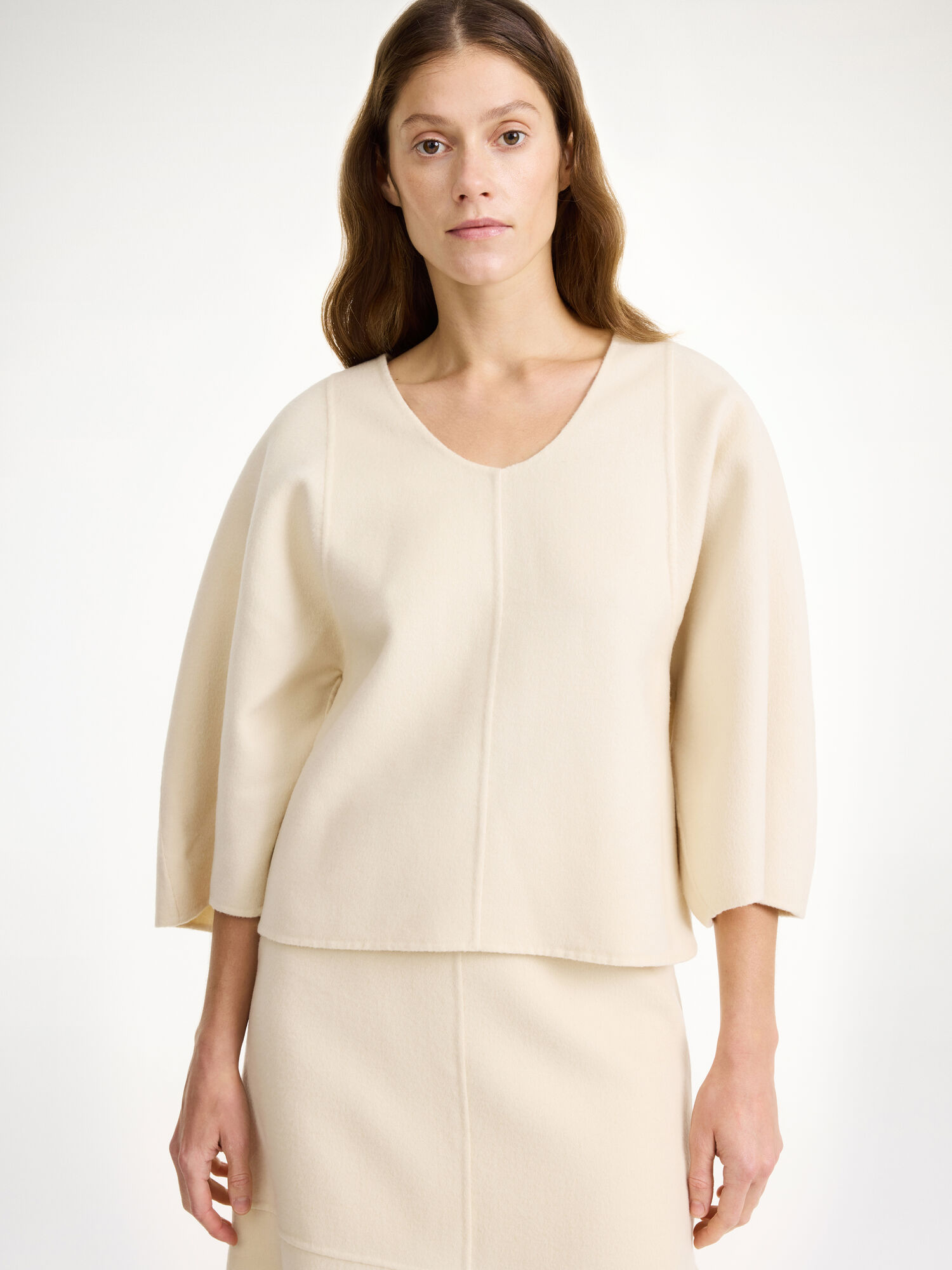 By Malene Birger Calya Wool Blouse Paidat Pearl | FI_BB94686