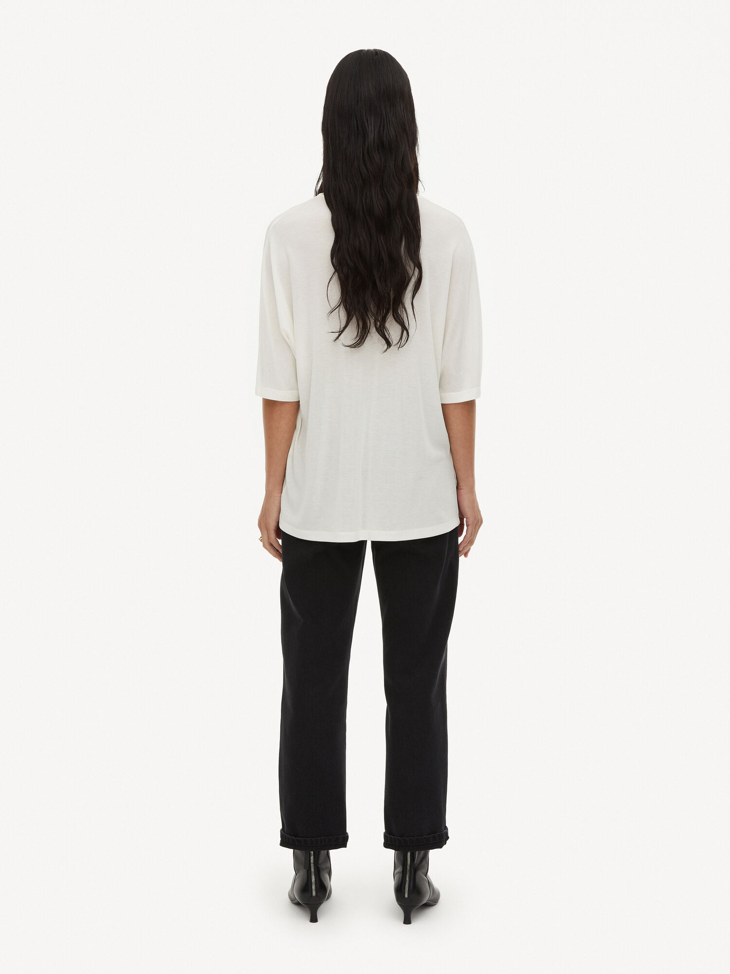 By Malene Birger Cevina Oversized T-shirt Topit Valkoinen | FI_BB45556