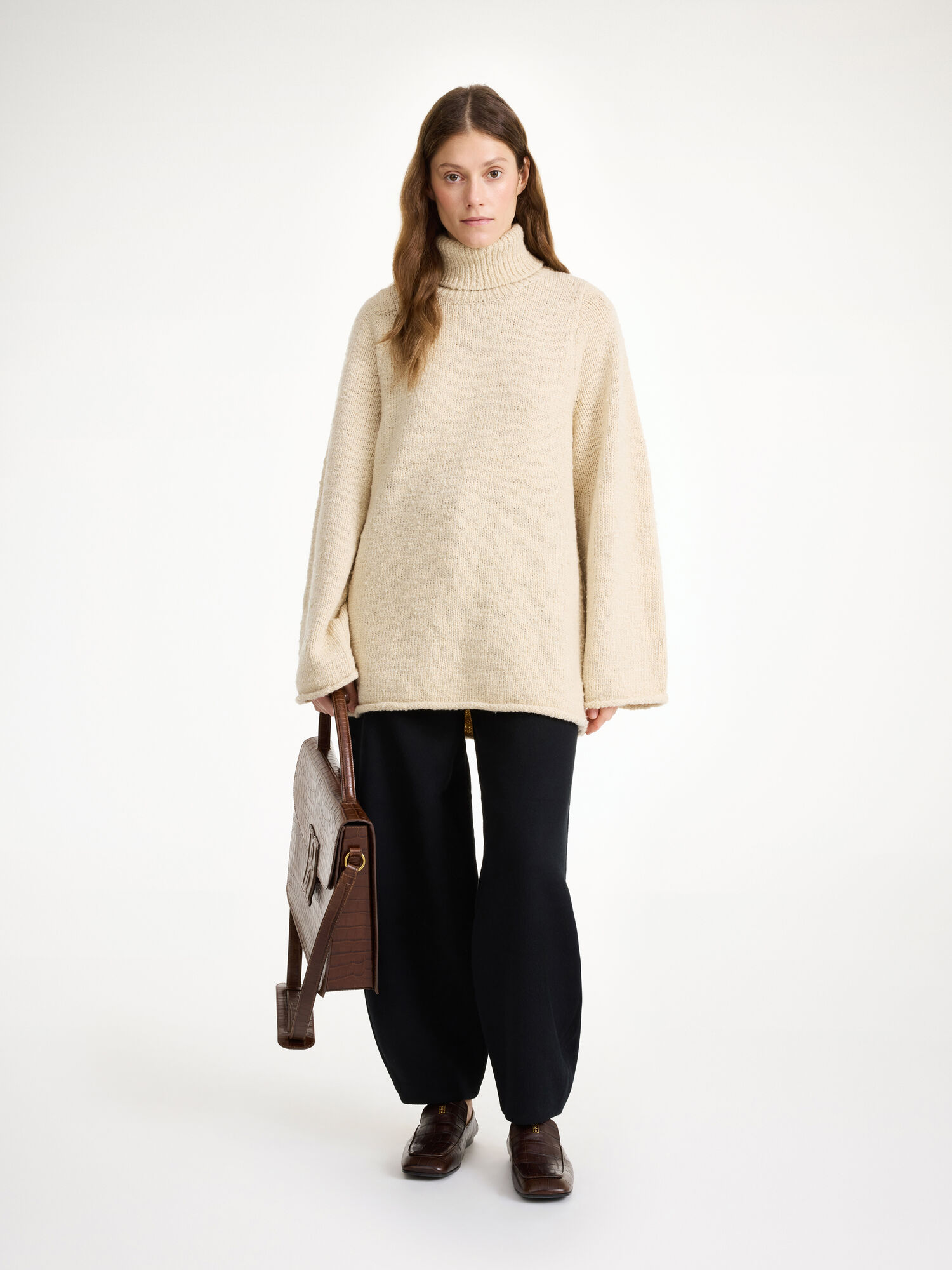 By Malene Birger Charice Wool Sweater Neuleet Oyster Gray | FI_BB95601