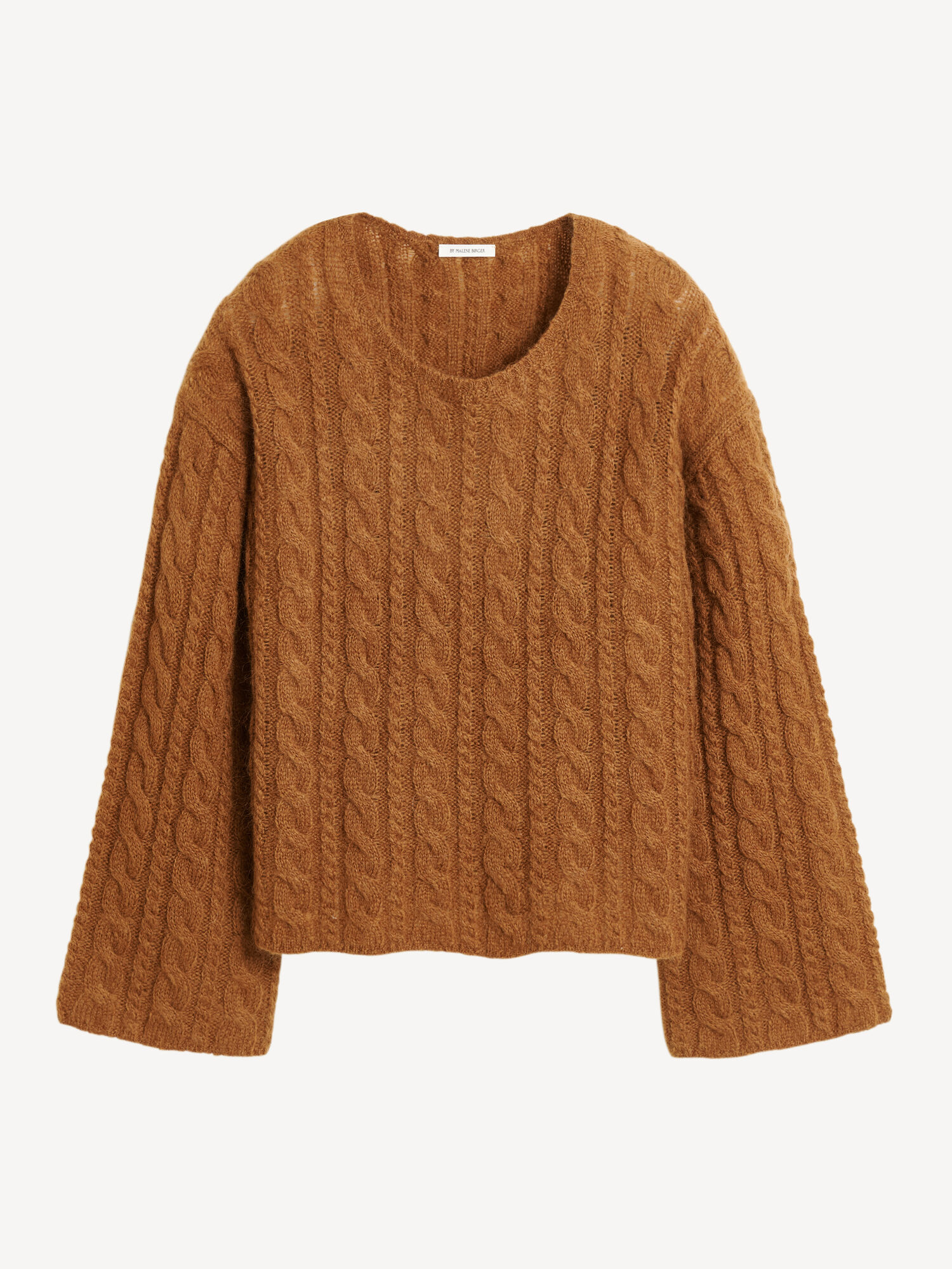 By Malene Birger Cierra Cable-knit Sweater Neuleet Bison | FI_BB34368