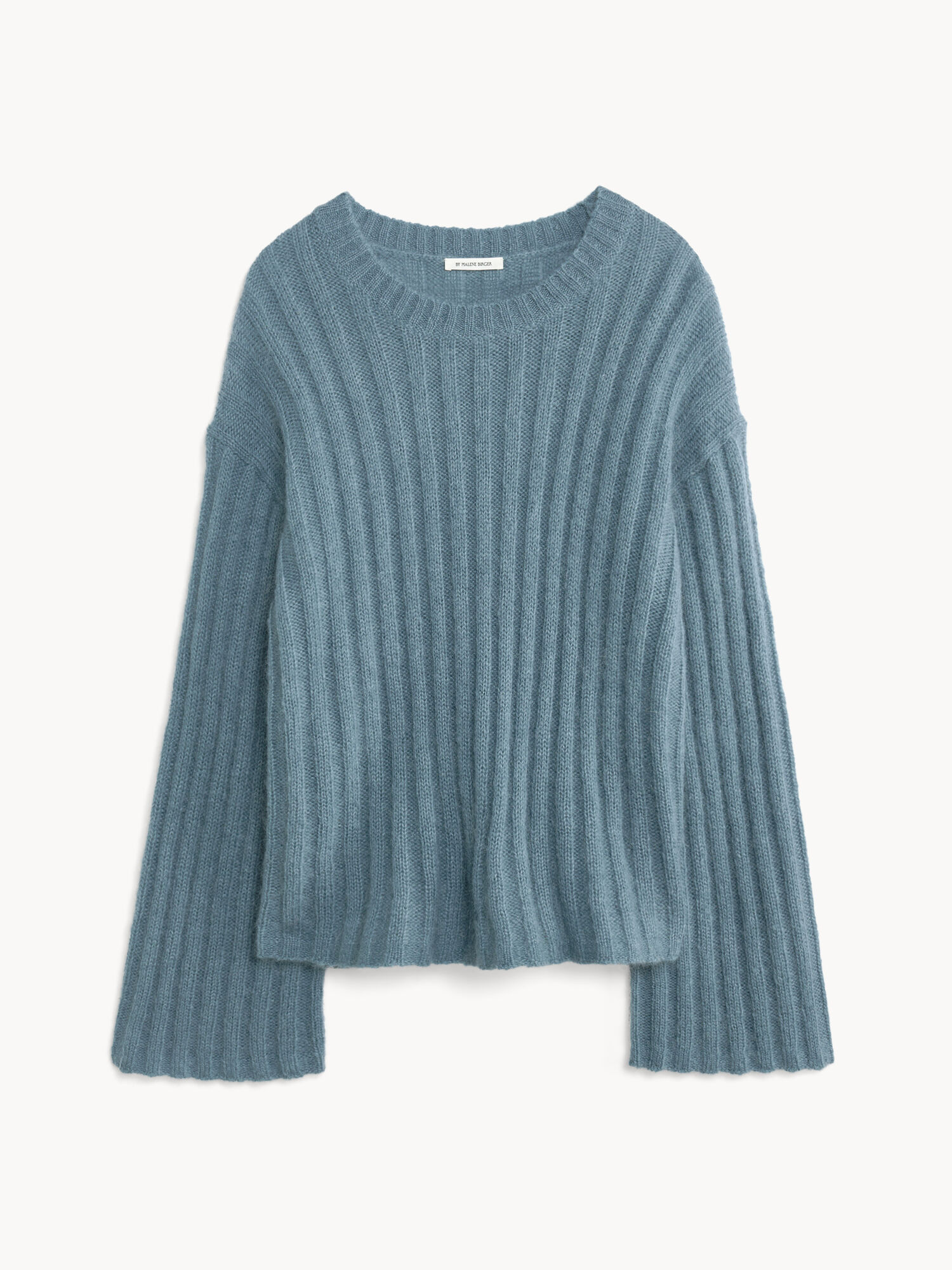 By Malene Birger Cierra Ribbed Sweater Neuleet Cool Water | FI_BB85661