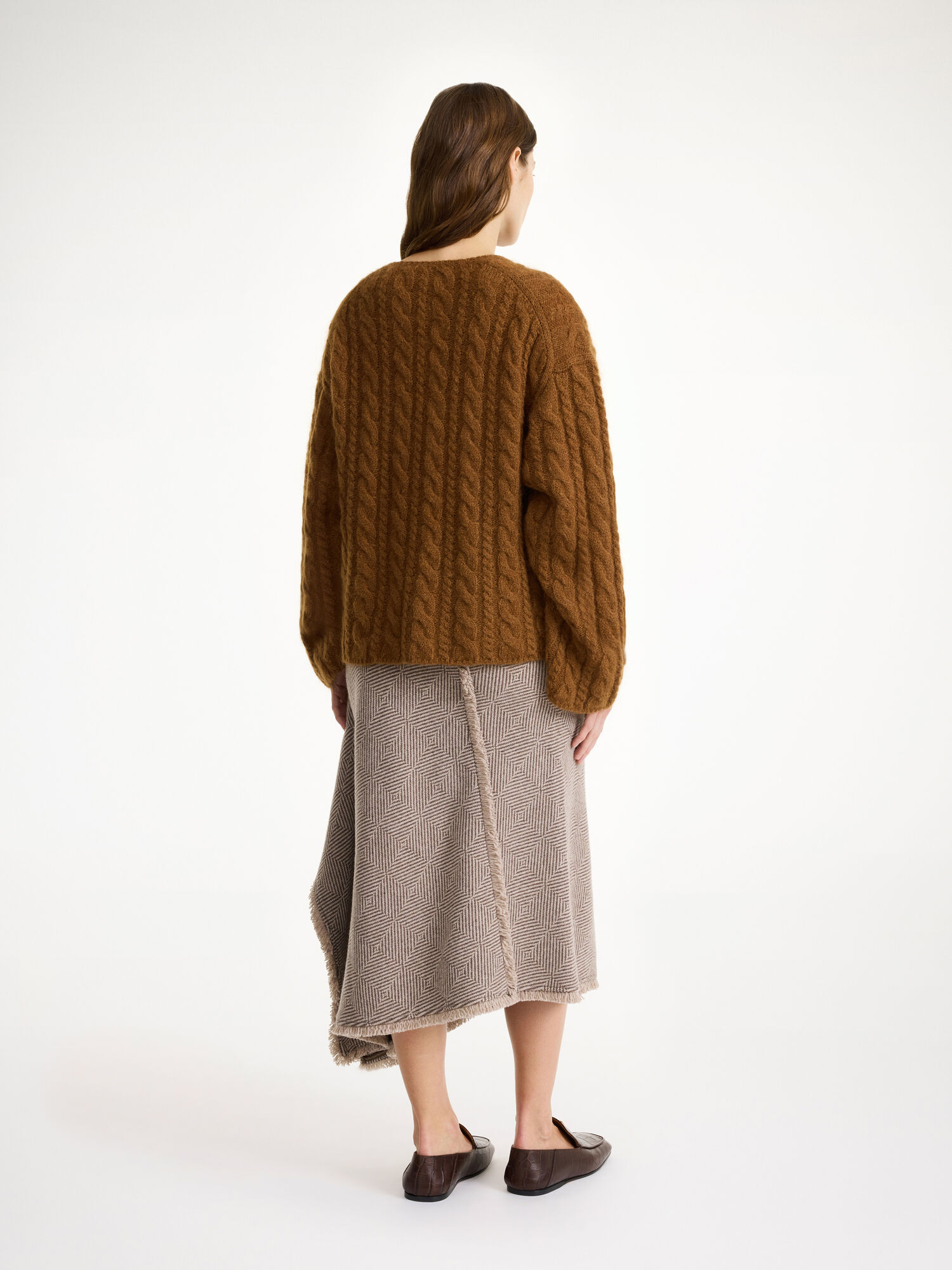 By Malene Birger Cimone Cable-knit Sweater Neuleet Bison | FI_BB88831