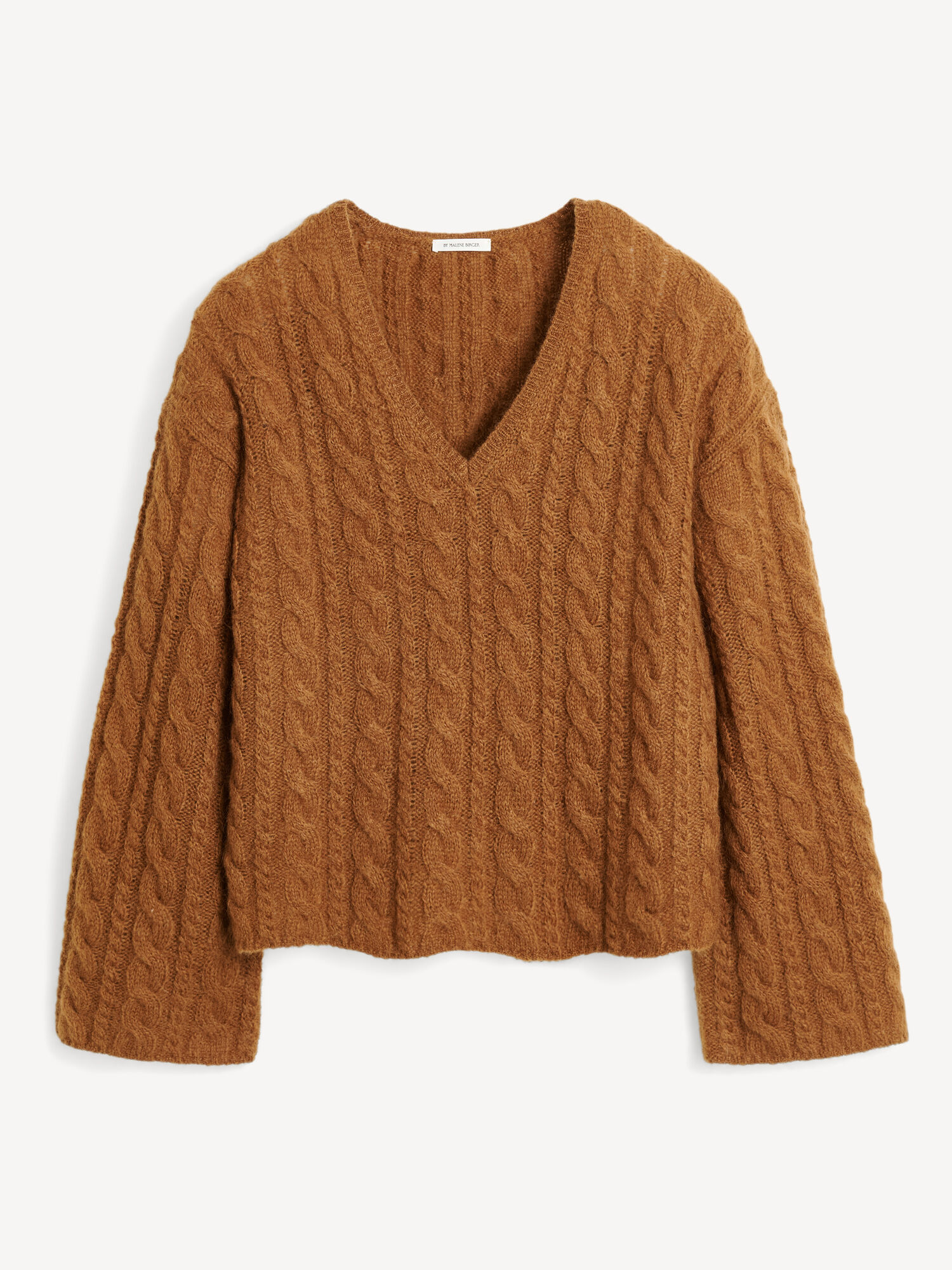 By Malene Birger Cimone Cable-knit Sweater Neuleet Bison | FI_BB88831