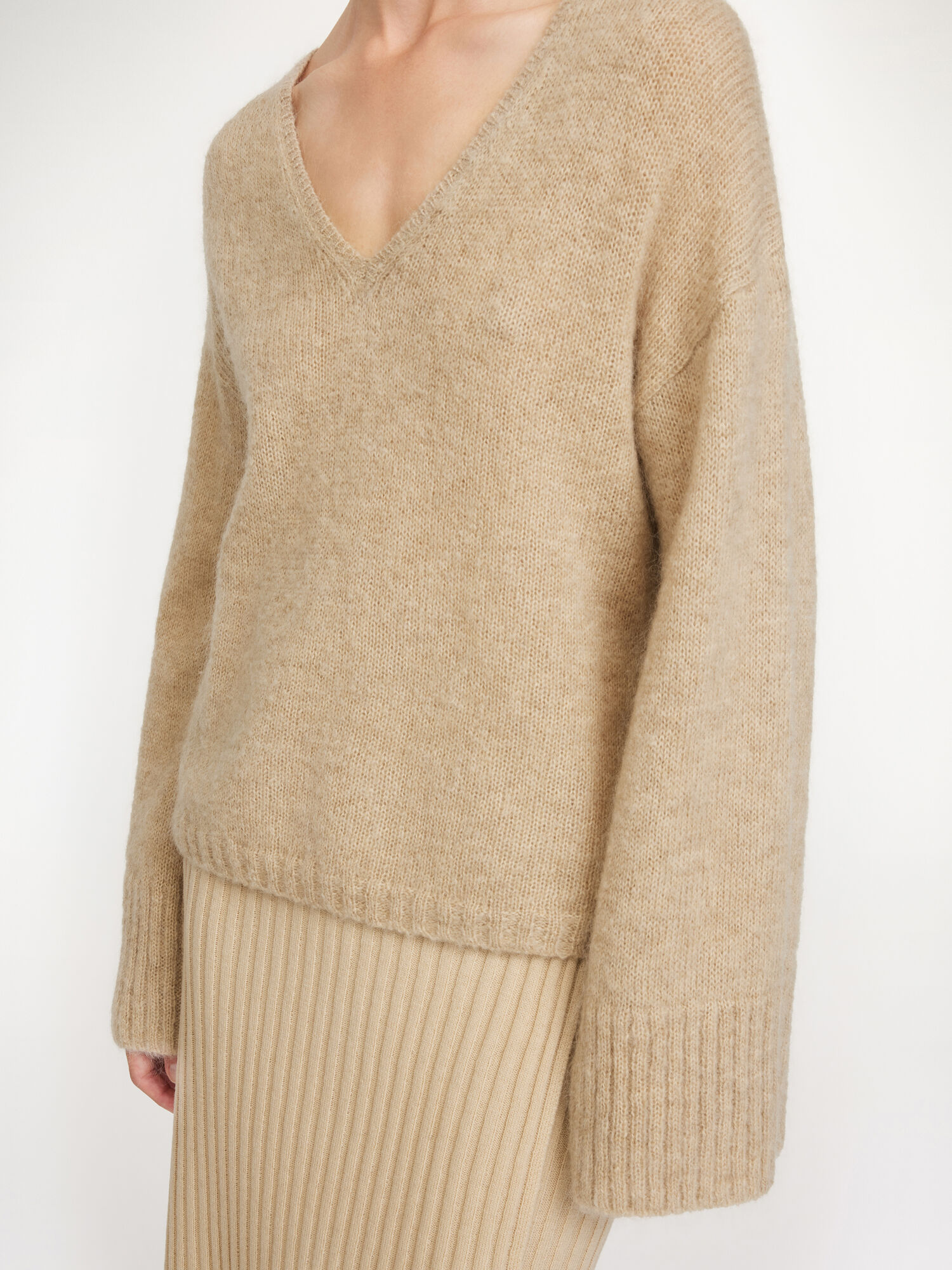 By Malene Birger Cimone Sweater Neuleet Beige | FI_BB88984