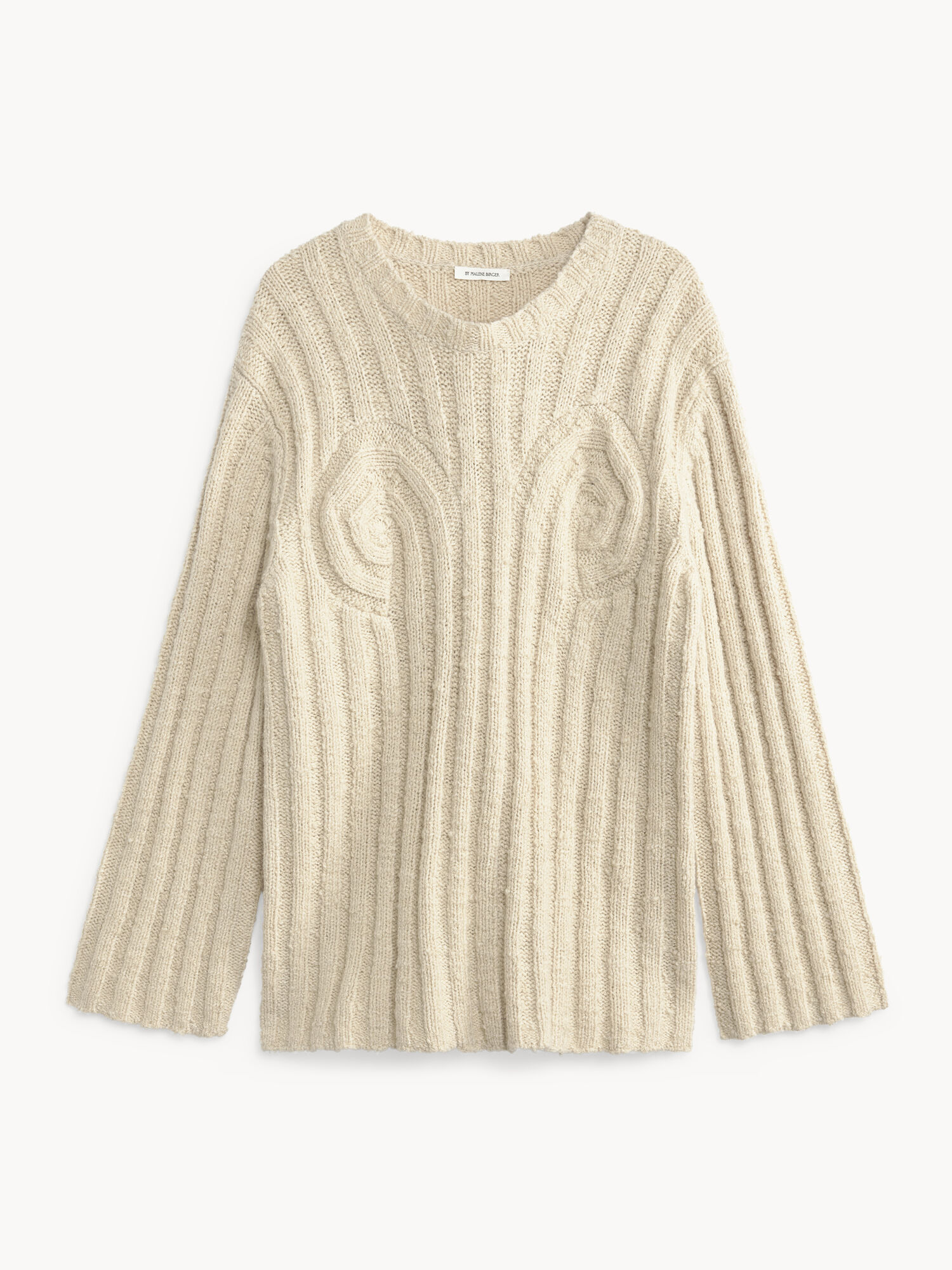 By Malene Birger Cirra Ribbed Sweater Neuleet Oyster Gray | FI_BB81797