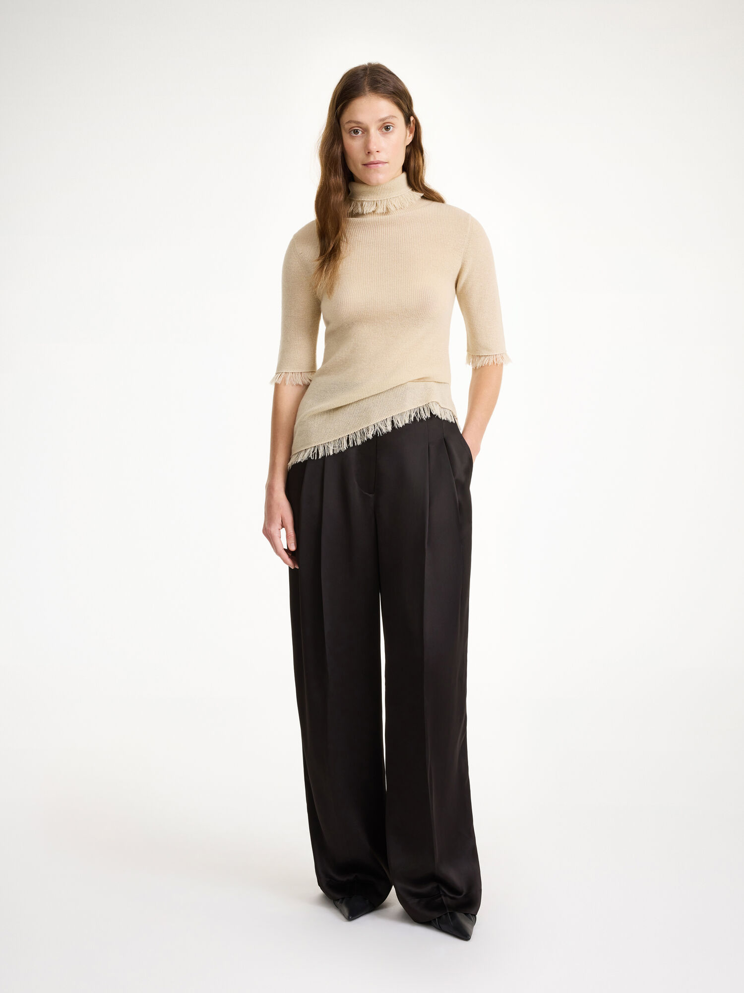 By Malene Birger Cymbaria High-waisted Suorat Housut Mustat | FI_BB96063