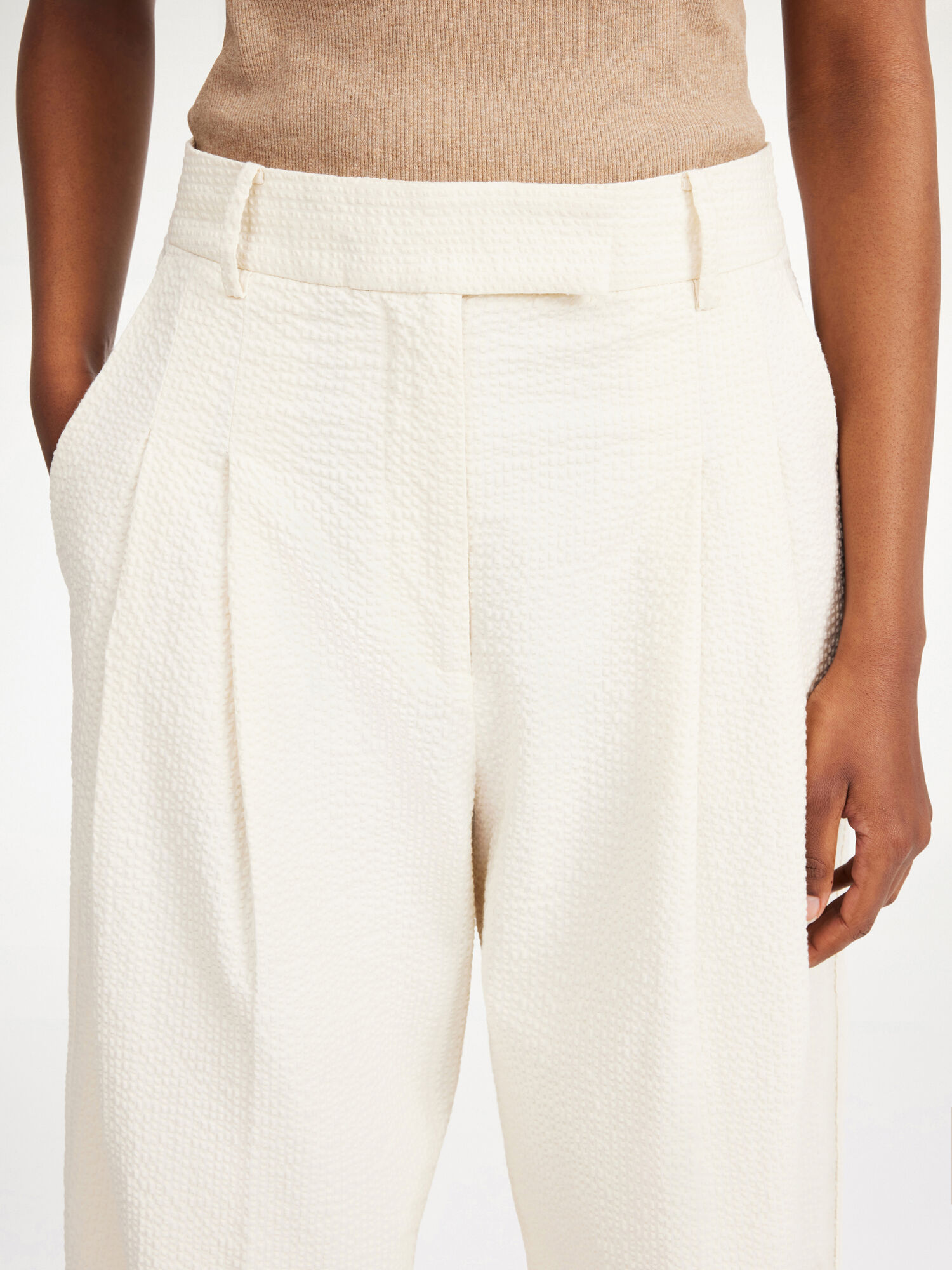 By Malene Birger Cymbaria High-waisted Suorat Housut Valkoinen | FI_BB96183