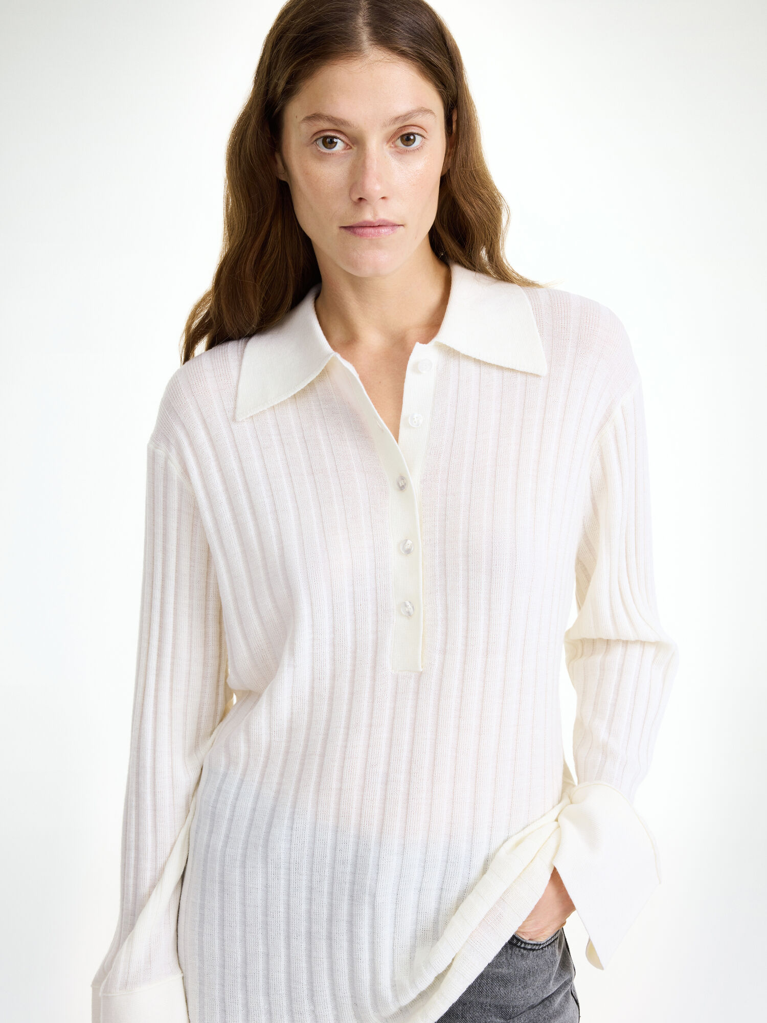 By Malene Birger Delphine Merino Wool Sweater Neuleet Valkoinen | FI_BB36713