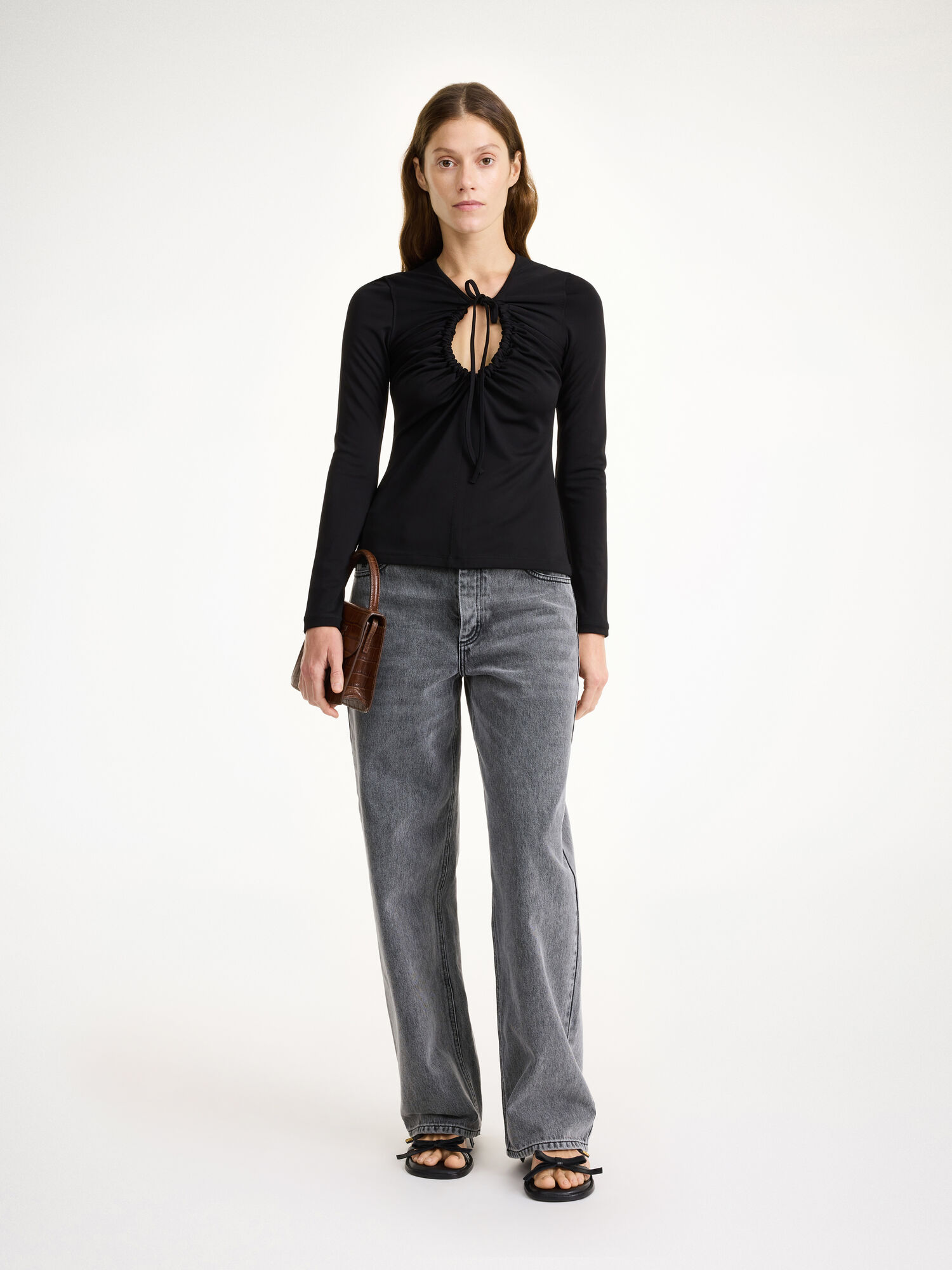 By Malene Birger Derja Blouse Topit Mustat | FI_BB41555