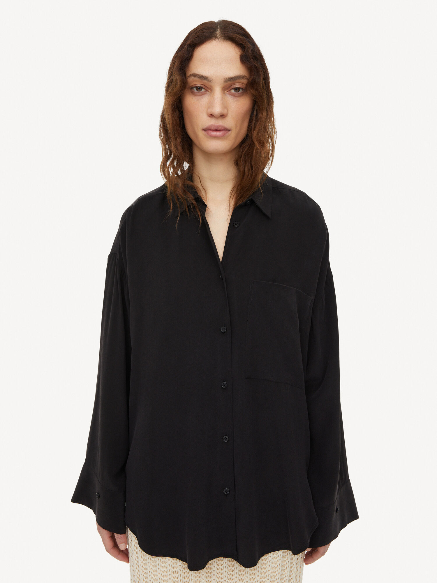 By Malene Birger Derris Organic Silk Paidat Mustat | FI_BB41406