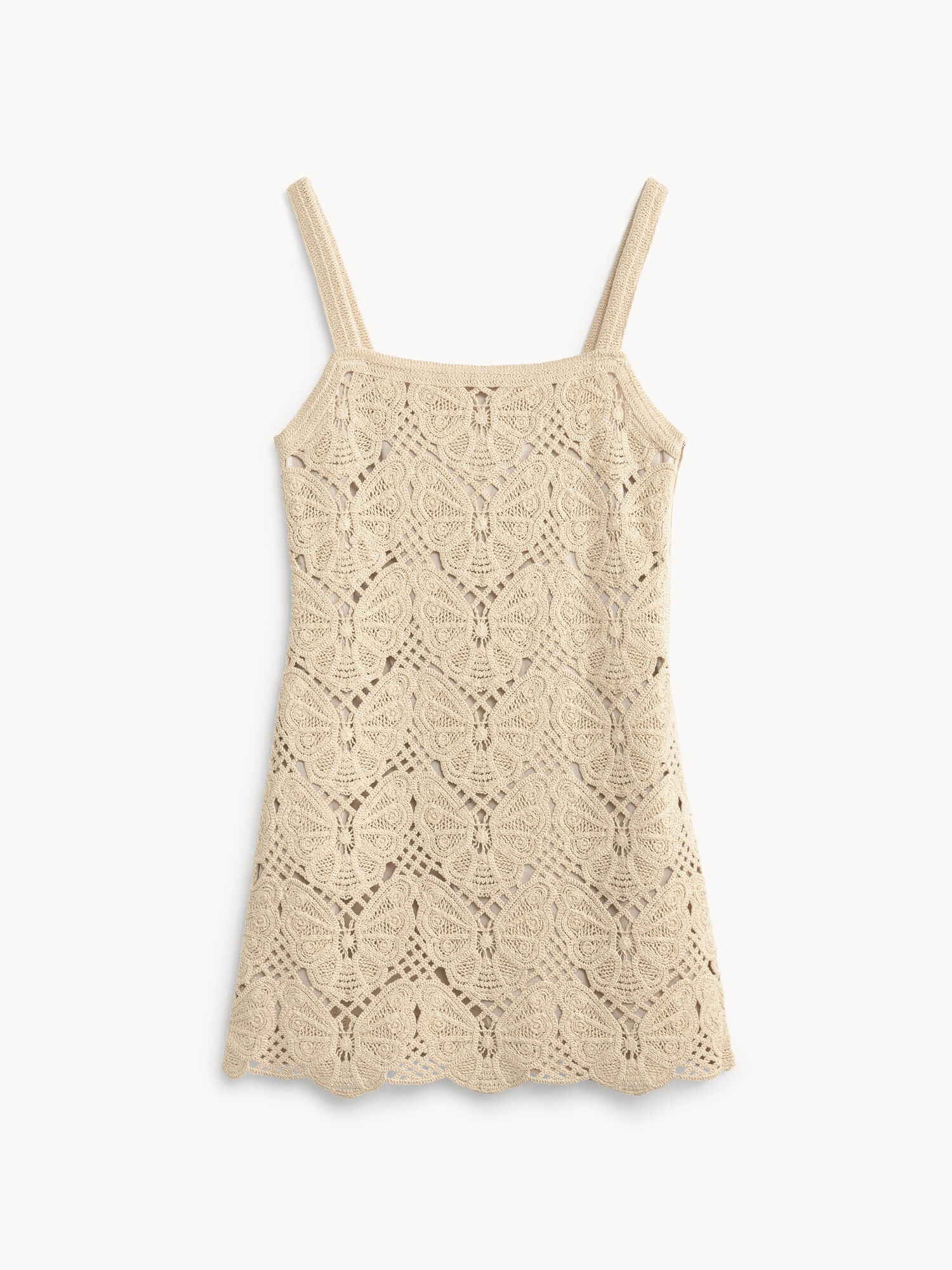 By Malene Birger Falla Crochet Mini Dress Neuleet Oyster Gray | FI_BB17655