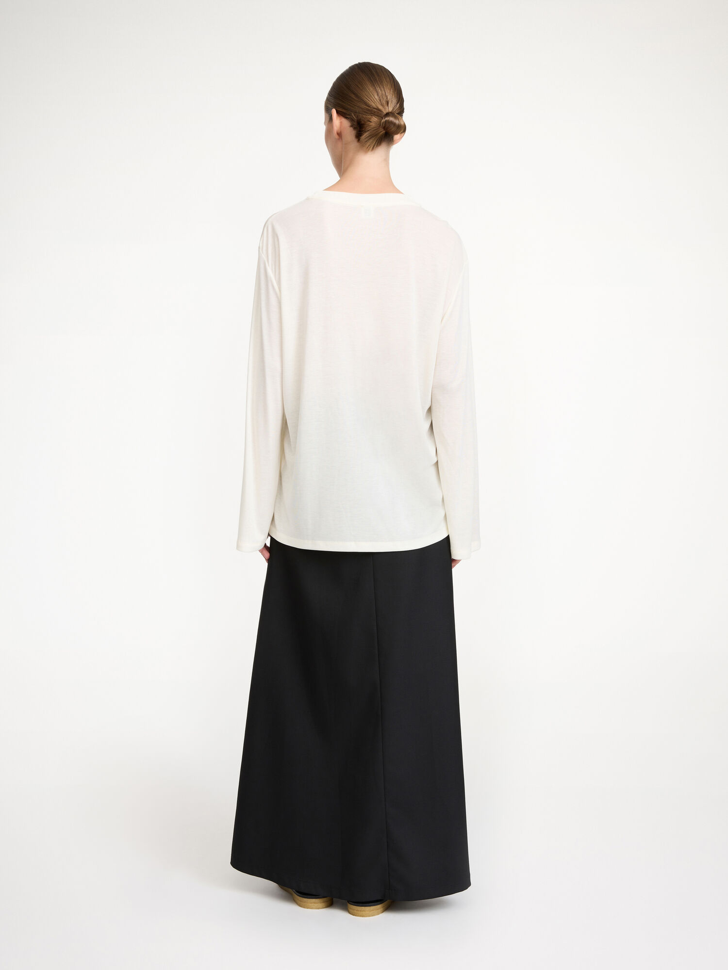 By Malene Birger Fayeh Oversized Longsleeve Topit Valkoinen | FI_BB53577