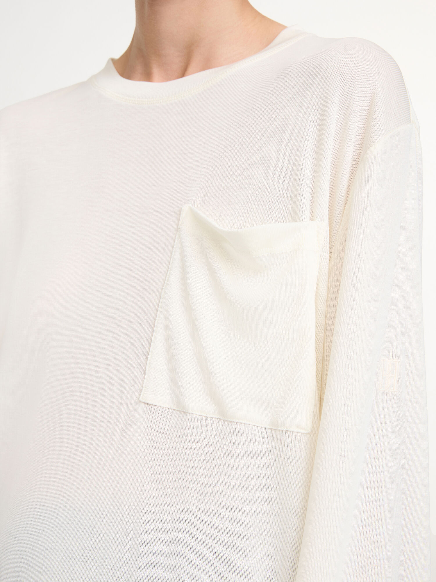 By Malene Birger Fayeh Oversized Longsleeve Topit Valkoinen | FI_BB53577