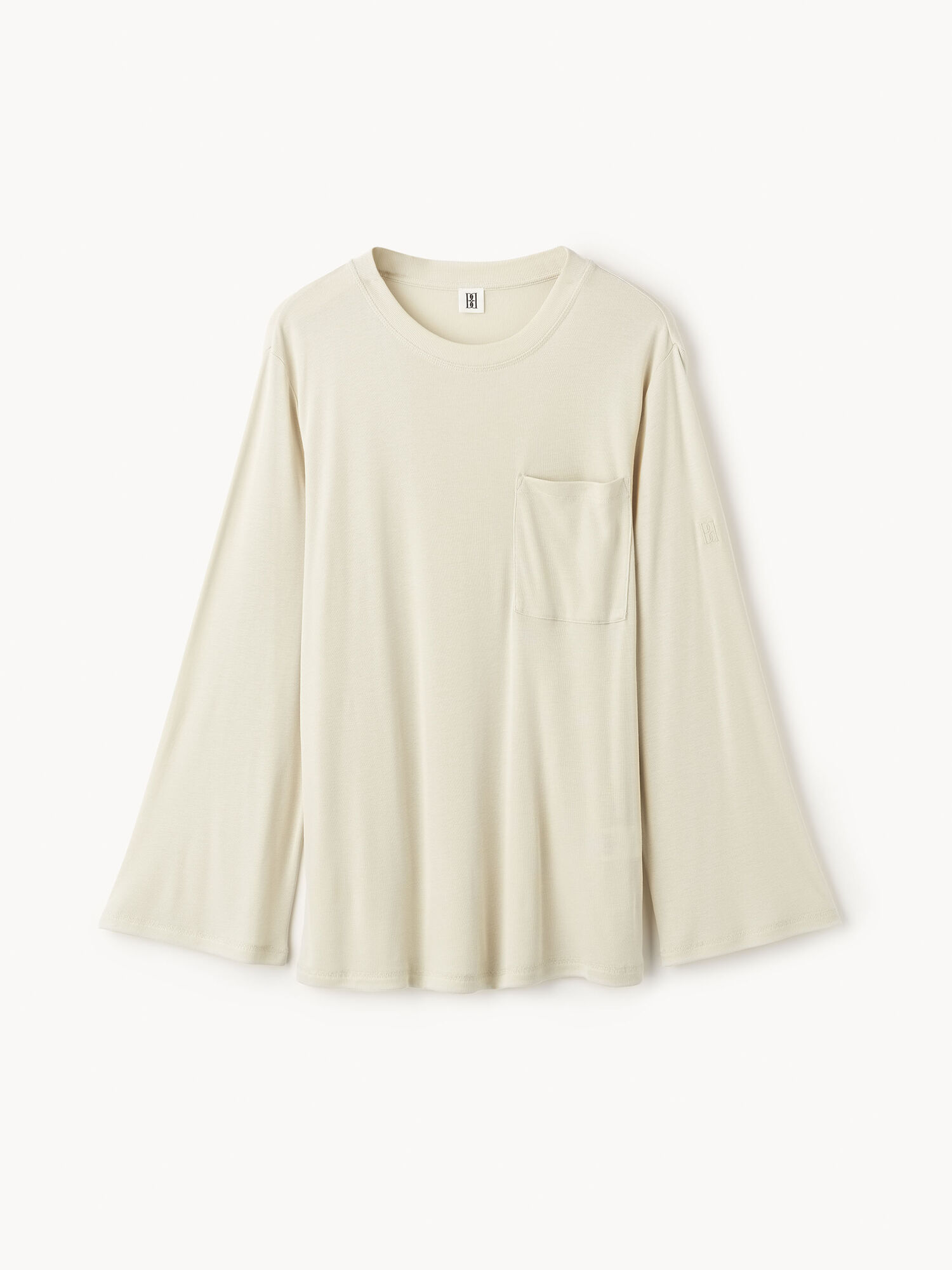 By Malene Birger Fayeh Oversized Longsleeve Topit Oyster Gray | FI_BB12029