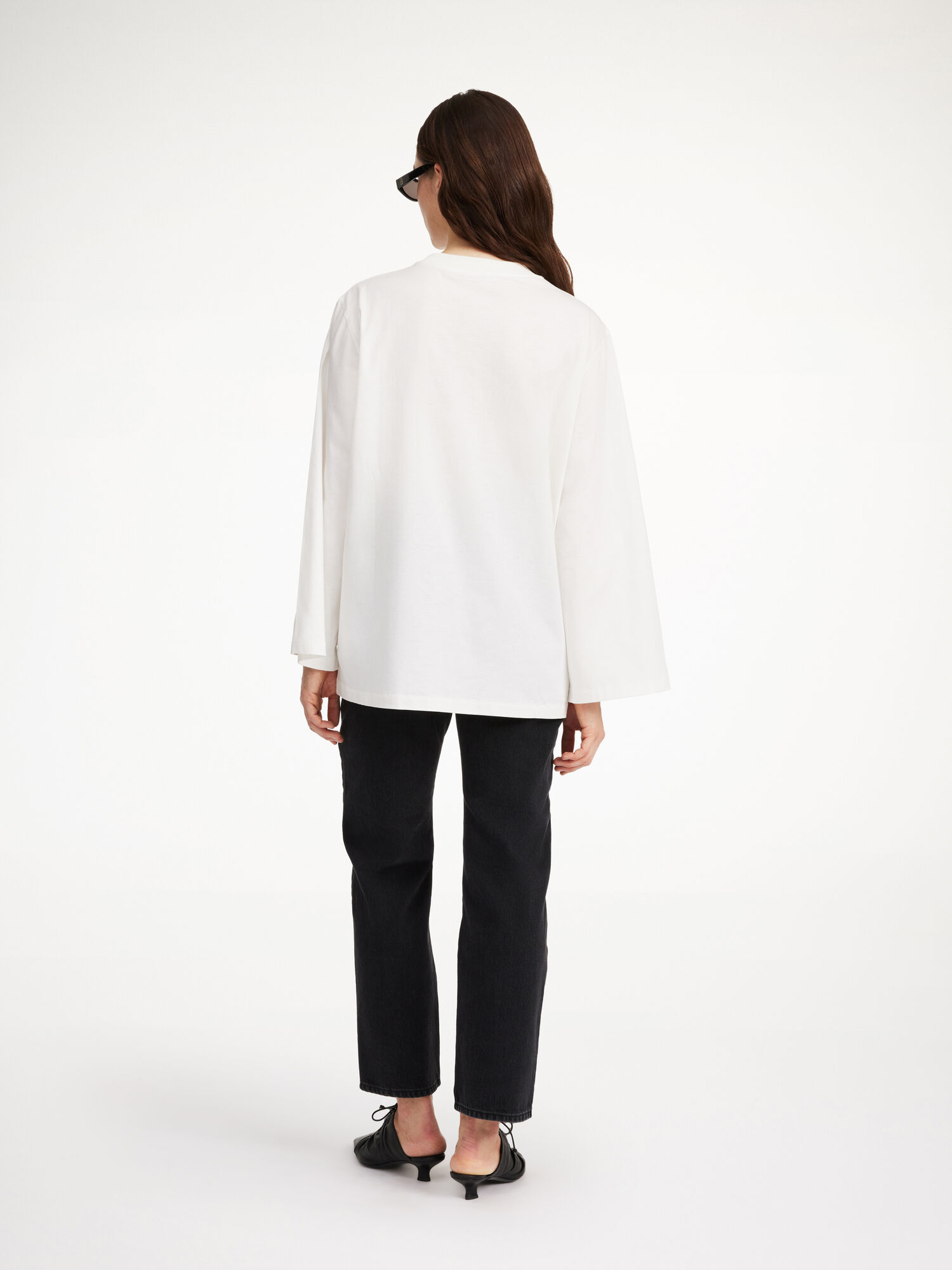 By Malene Birger Fayeh Oversized Longsleeve Topit Valkoinen | FI_BB62872