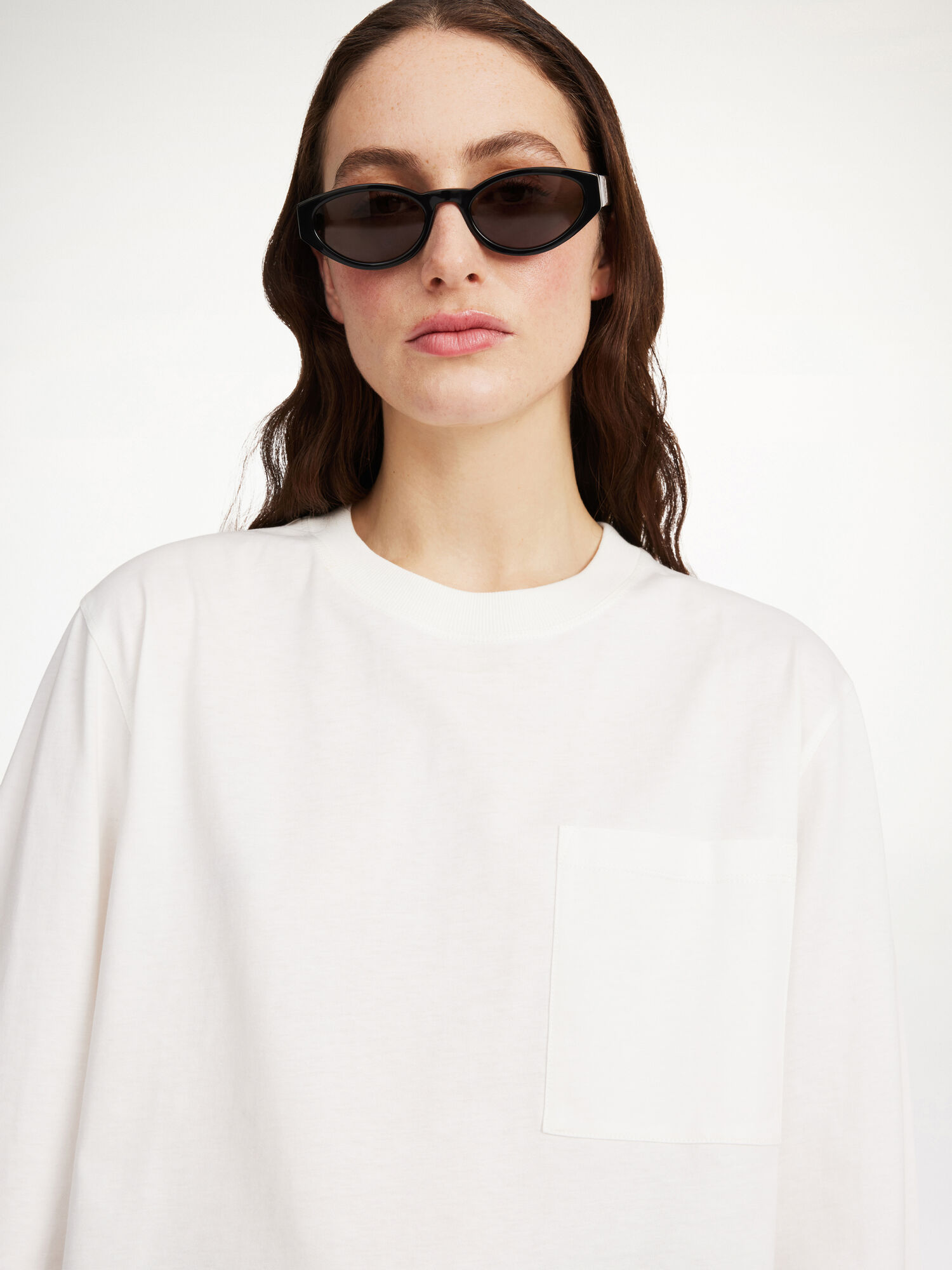 By Malene Birger Fayeh Oversized Longsleeve Topit Valkoinen | FI_BB62872