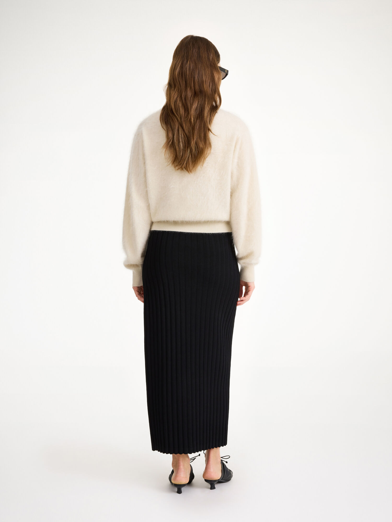 By Malene Birger Fiemme Midi Skirt Neuleet Mustat | FI_BB27280