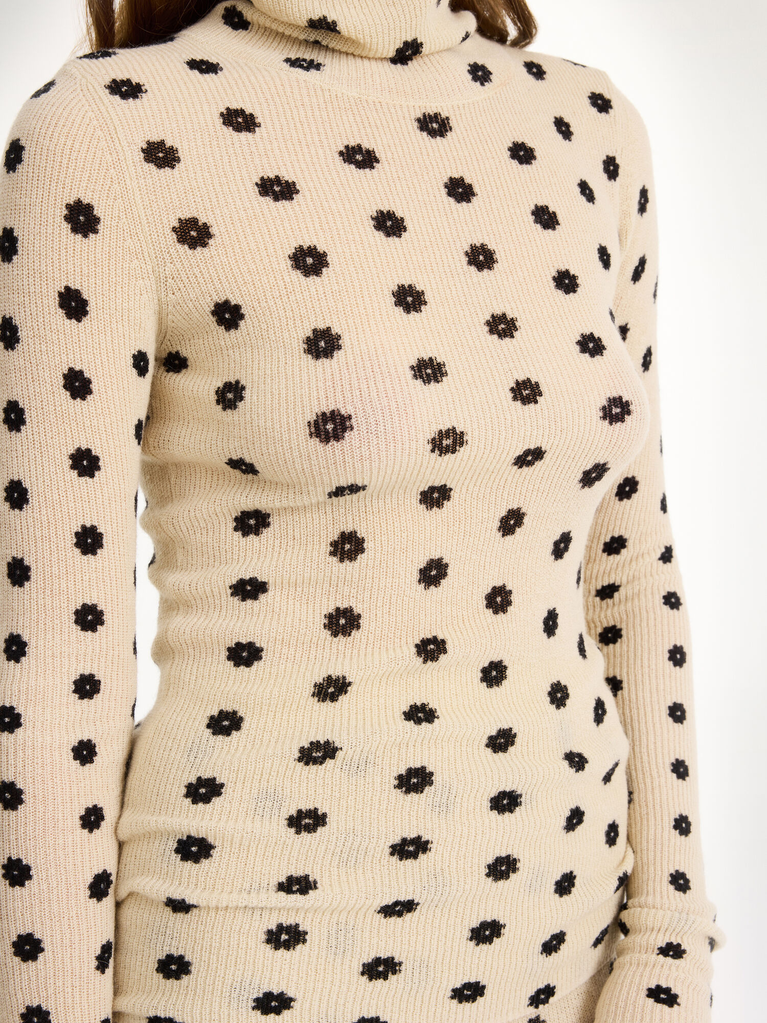 By Malene Birger Fioria Turtleneck Wool Sweater Neuleet Kukka | FI_BB59633