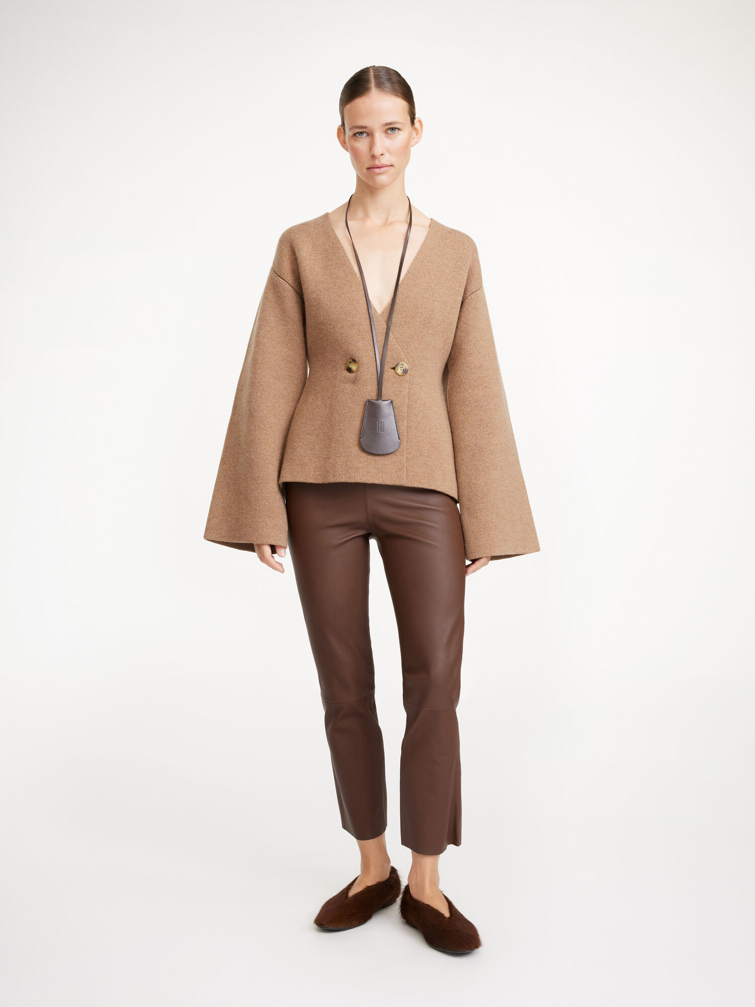 By Malene Birger Florentina Leather Suorat Housut Chestnut | FI_BB59310